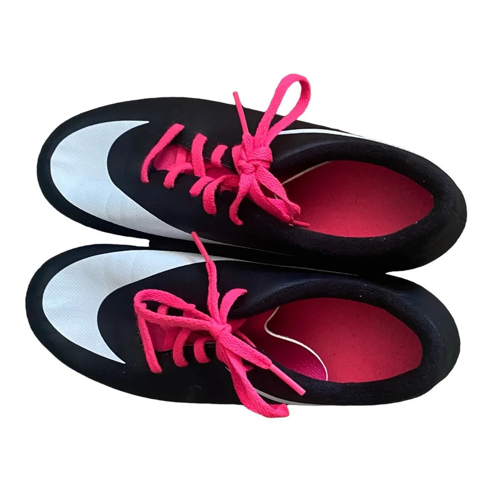Nike Girls Pink Baseball Soccer Cleats Size US 4Youth Lace-Up Sneaker Pre-owned - Picture 8 of 9